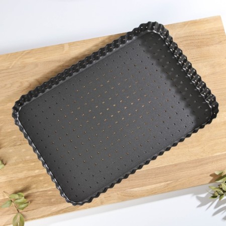 Baking the shade of the share of Galaxy perforated, with a removable bottom, 31 × 21 × 3 cm, anti -stick coating-3