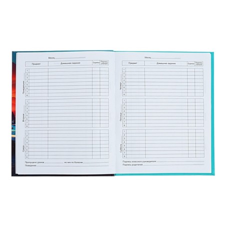 Diary 1-11 Grade Strange Land, 48 sheets, hard cover, matte lamination, selective varnish, offset block-7