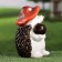 Garden figure "Hedgehog with an apple" 10x11x18cm