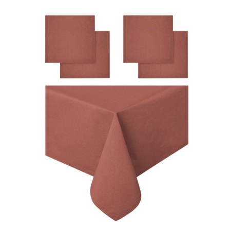 Kitchen kit Brown: tablecloth 140x150 cm, napkins 40x40 cm - 4 pcs-1