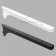 Bracket l = 370 mm right, black muar color