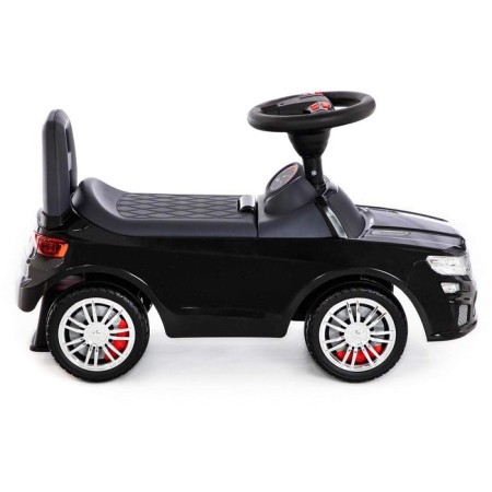 Supercar roller skate car No. 6 with a sound signal, black color-4