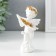 Polystone souvenir "A snow -white angel with gold roses in the sheet" 6x4x11 cm