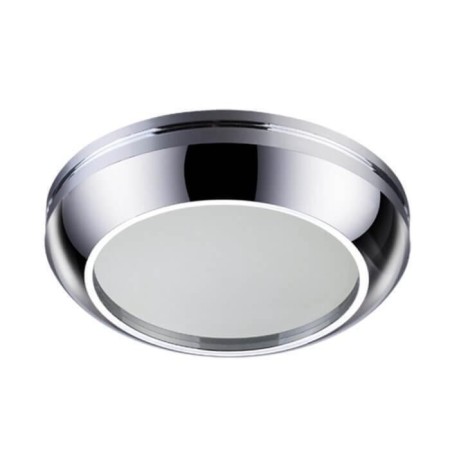 Built -in lamp Novotech, 50 W, Gx5.3, 12 V, 65x65 mm, d = 65 mm, color chromium