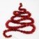 Garland "tinsel" 2 m Rosa, IP20, red thread, 44 led, 8 layers, d = 3 cm, white glow, aah2