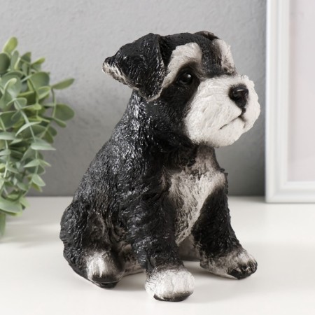 Figure "Mittel puppy" height 17 cm, width 11.5 cm, length 16.5 cm black and white-2