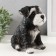 Figure "Mittel puppy" height 17 cm, width 11.5 cm, length 16.5 cm black and white