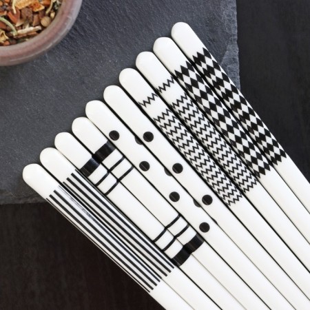 A set of ceramic sticks for land "Geometry", 10 objects, h = 24.5 cm-3