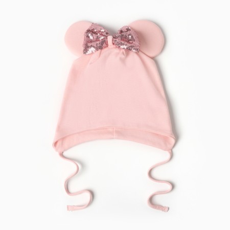 Hat children's mouse, powder color, size 50-54