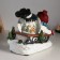 Souvenir polystone water ball Music, light "Snowman on the sled" d = 10 cm 22x14x17.5 cm