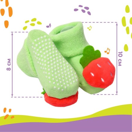 Set of socks - rattles "Bear", 2 pcs, crumb me-3