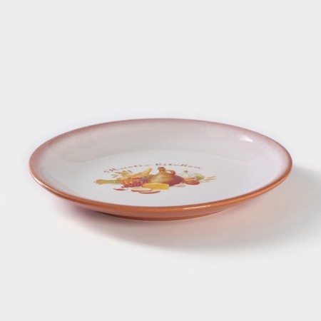 Plate flat rustic kitchen, d = 21 cm-1
