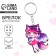 Key keychain wooden anime "with ears"