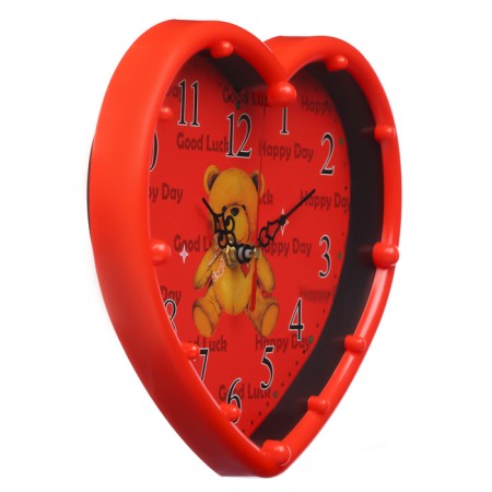 Wall clock, series: interior, "heart", smooth move, 22.5 x 19 cm-1
