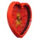 Wall clock, series: interior, "heart", smooth move, 22.5 x 19 cm