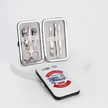 Manicure set "flight", 6 items, in a case, multi -colored-2