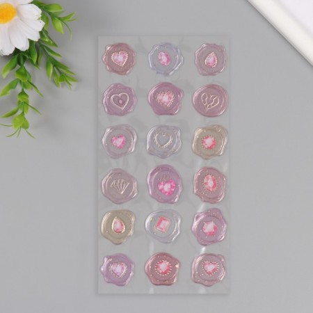 Stickers for creativity plastic "Pink wealth" 9.3x20.4 cm-1