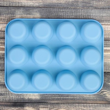 Baking uniform “Circle”, silicone, 29 × 22 × 3 cm, 12 cells, d = 6.5 cm, color mix-7