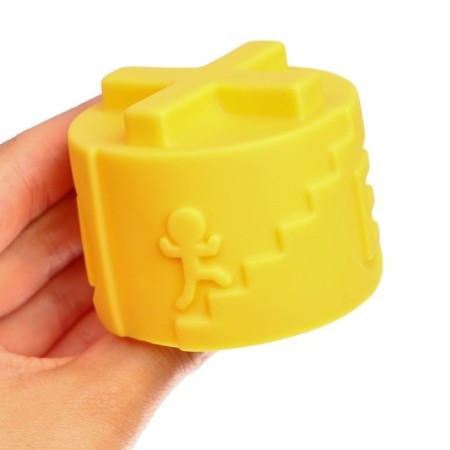 Developing soft cubes - pyramid, Montessori technique, 6 pcs., Bab-7
