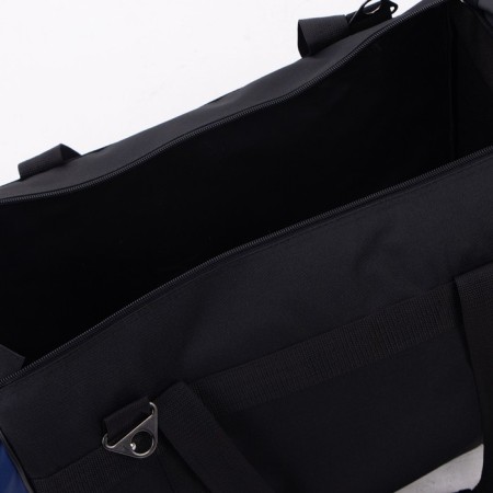 Road bag, 3 parts on lightning, external pocket, long belt, black/blue color-2