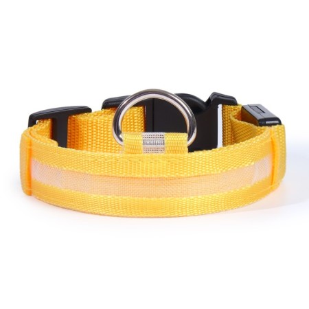 Collar with backlight size S, Osh 35-43 x 2.5 cm, 3 glow modes yellow-4