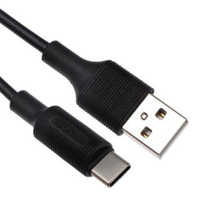 Cable Borofone Bx1, Type -C - USB, 3 A, 1 m, PVC braid, black-1