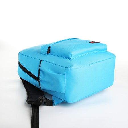 School backpack on lightning, 4 pockets, blue color-4