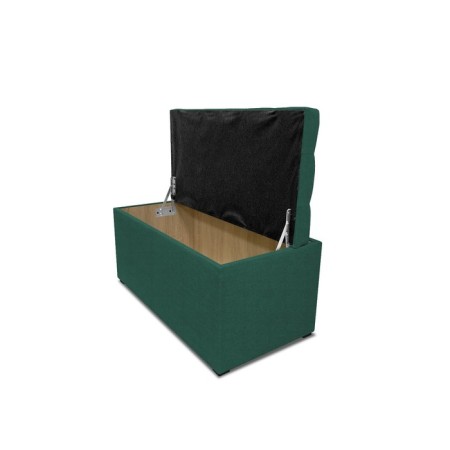 Puff with a lid and weighting, 800 × 400 × 420 mm, bingo velor, color Green-3