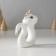 Souvenir Ceramics "White Snake in the Crown" with gold 2.2x7x8.5 cm