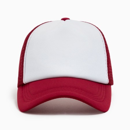 Women's baseball cap with minaku grid, burgundy color, size 56-58-2