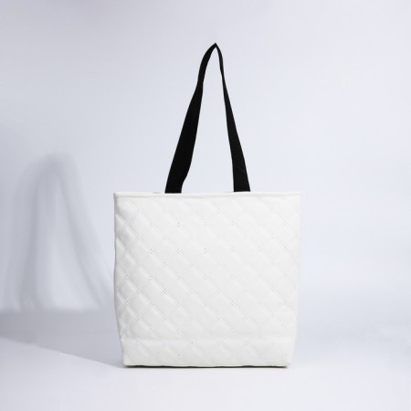Zipper bag with lightning, milk color