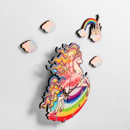 Watching clock, series: Children's "Princess", discrete move, 23.5 x 24 cm-2