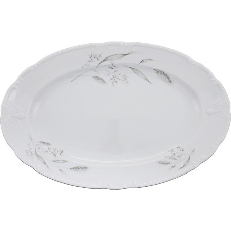 Oval Constance dish, decor "Silver ears, platinum laying", 36 cm