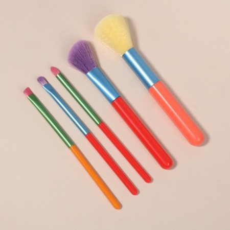 A set of makeup brushes "Pencil", 5 items, multi -colored-4