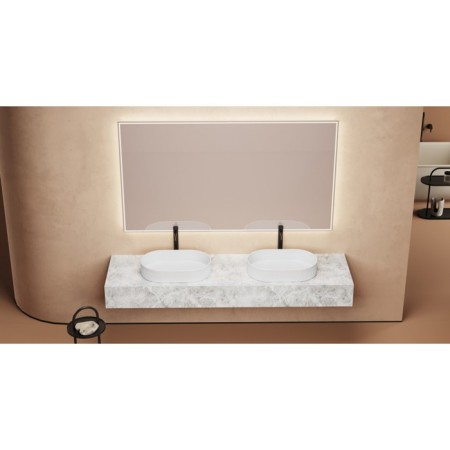 ABBER Bequem AC2116 sink, invoice, 575x360x120 mm, white-4