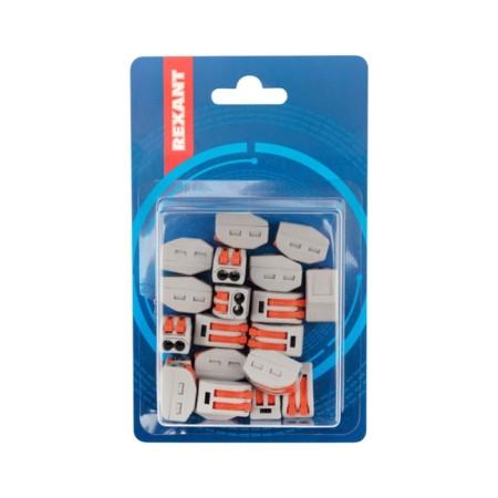 Universal terminal of QMS 222-412, 2-wire gray 0.08-2.5/4 mm² (20 pcs./Union) Rexant-6