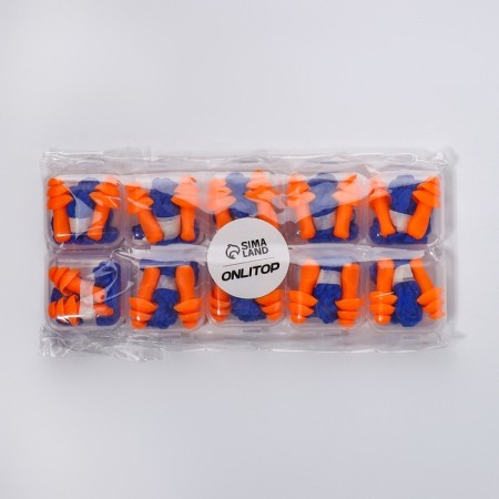 Berushi, packing 10 pairs, in a plastic case, on a textile lace, color orange color-6