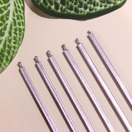 Set of candles in the cake, 6 pieces "Lavender metallic", 15 cm-2
