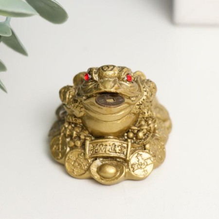 NECKE Polystone for bronze "Zhabas with a coin" 4.5x4x4x4 cm-4