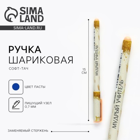 Pen Plastic with a cap software "Wise Teacher", Blue Paste 0.7 mm