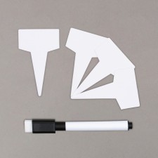 Garden signs for marking, 7 cm, set 20 pcs., Marker, plastic, white, Greengo