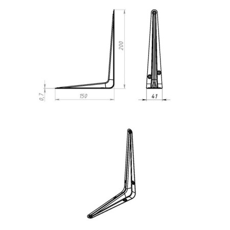 Tundra bracket, 150x200 mm, polymer coating, 1 pc.-2