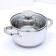 Magistro klimena stainless steel pan, 1.7 l, lid-durglog, plum nose, capsule, induction