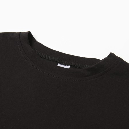 Baby T -shirt with a lowered shoulder, black color, height 104 cm-1