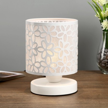 Table lamp "Flowers" 1xe27 40W white 14.5x14.5x19.5 cm Risalux-1