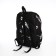 Young backpack from textiles on lightning, 3 pockets, black/light green color