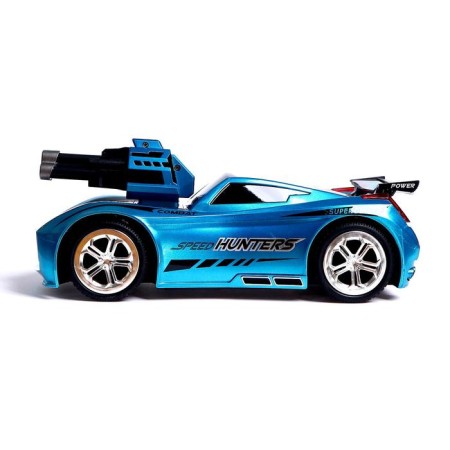 Radio -controlled machine "Turbo drift", voice control, shoots missiles, blue color-2