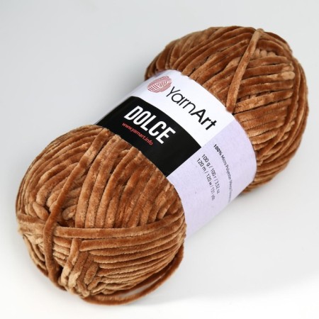 Yarn "Dolce" 100% micropoliester 120m/100g (765 beige) mix-1