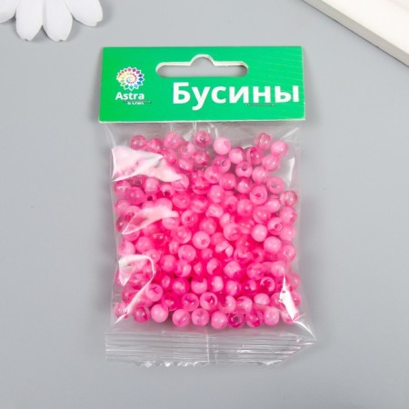 A set of plastic beads "Astra" 6 mm, 20 g (170 +/- 10pcs), pink-2