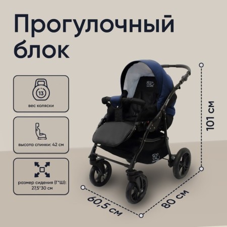 Stroller 2 in 1 Sweet Baby Mimmi, Blue Color-8